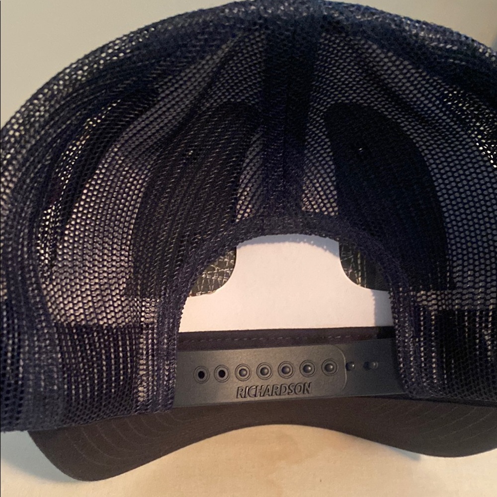 OluKai black Trucker Hat with Tan Patch - Picture 4 of 4